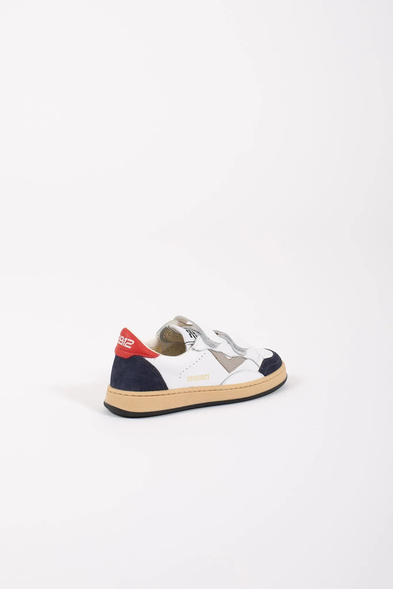 2b12 Sneakers Strappo Retro Rosso Bianco Bambino