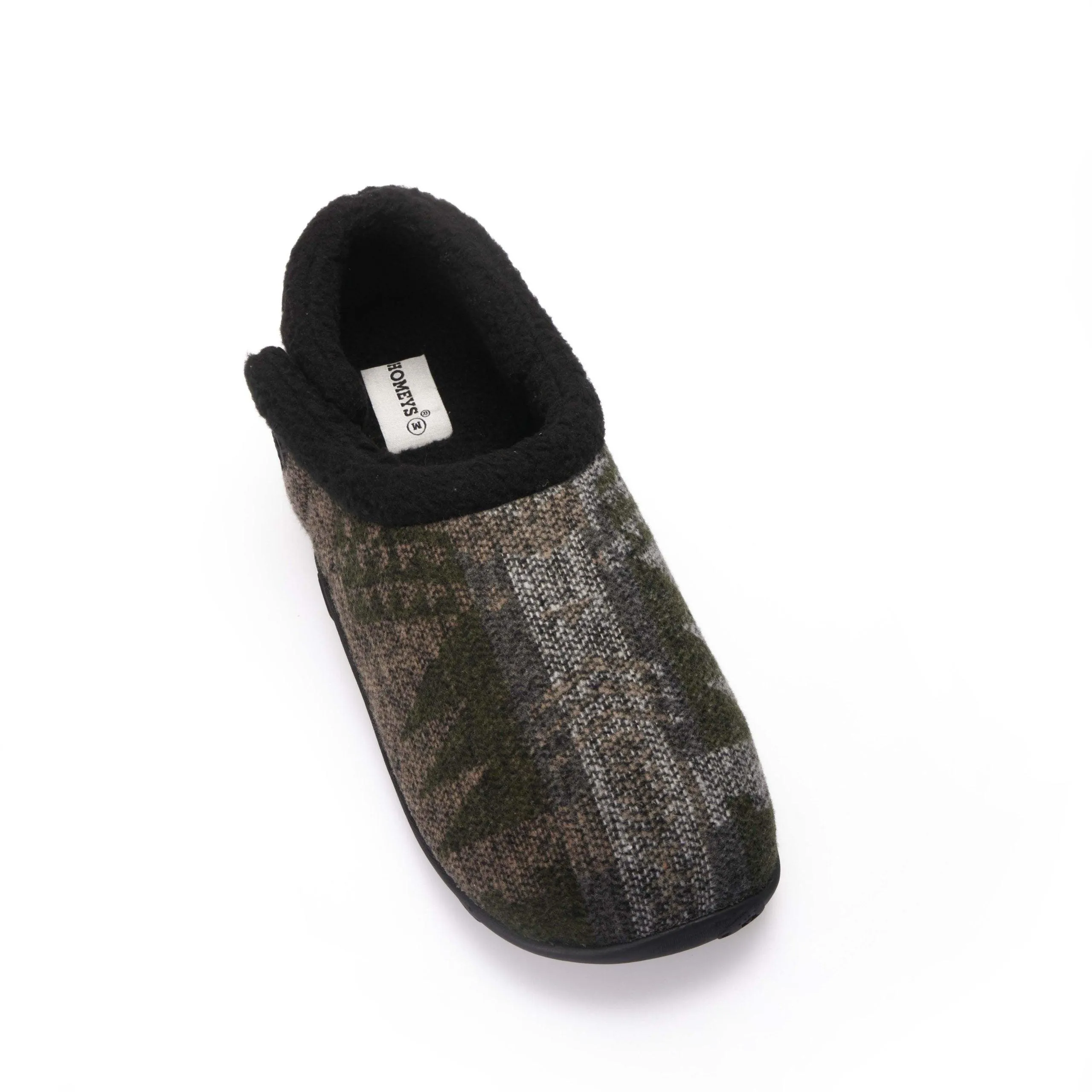 Adam - Khaki Grey Aztec Men's Slippers