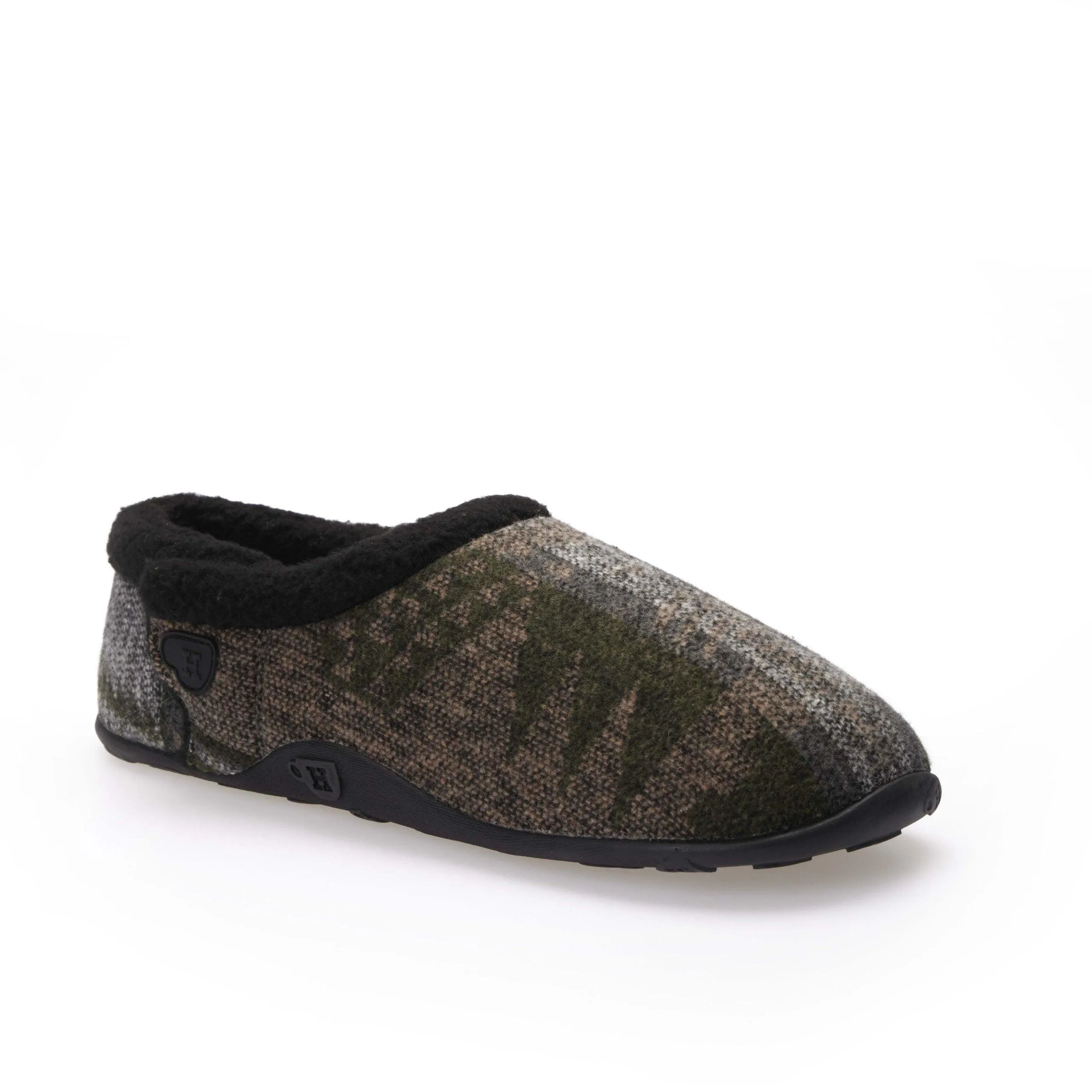 Adam - Khaki Grey Aztec Men's Slippers