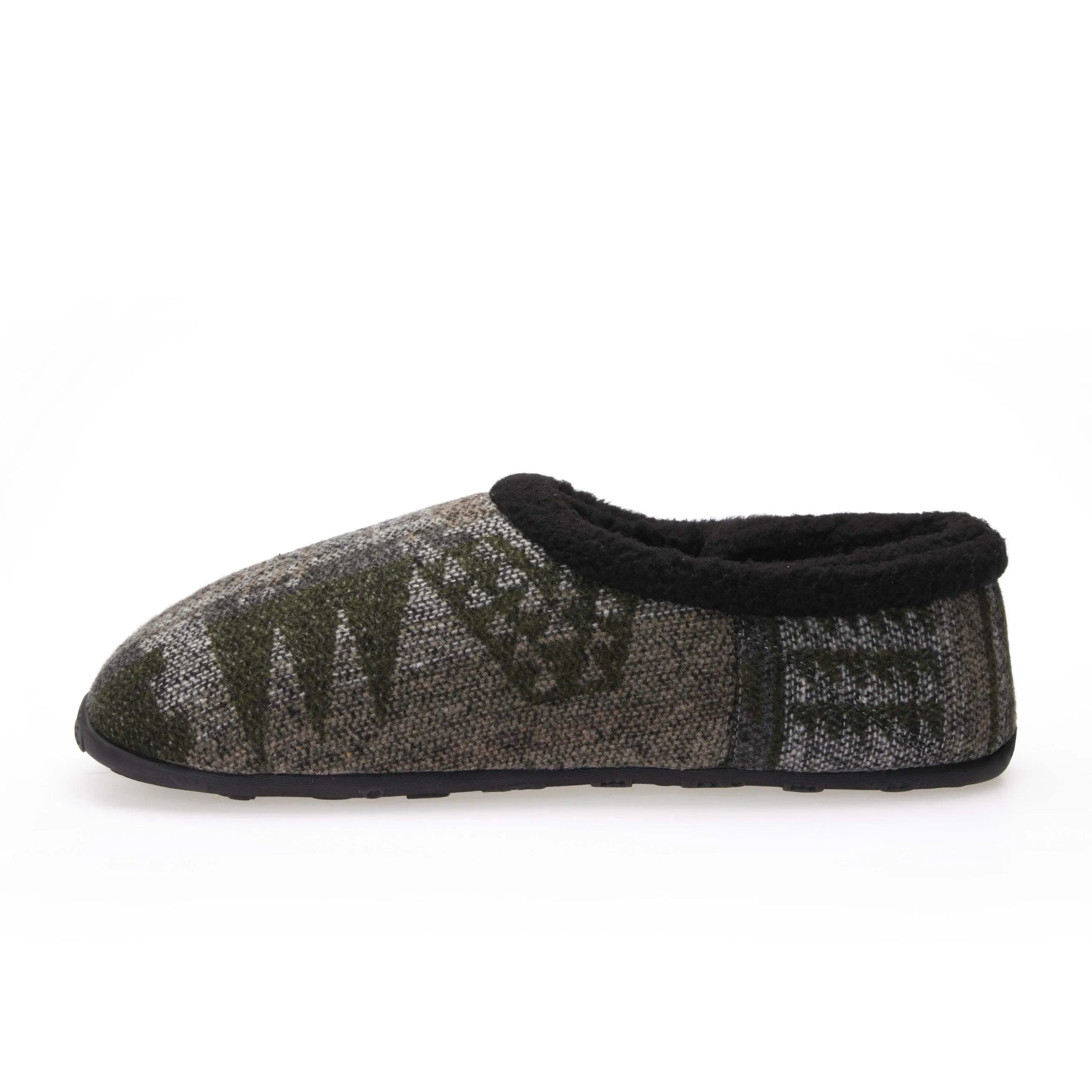 Adam - Khaki Grey Aztec Men's Slippers