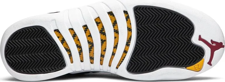 Air Jordan 12 Retro Reverse Taxi Sneakers, Black