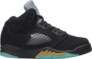 Air Jordan 5 Retro PS Aqua Sneakers, Black