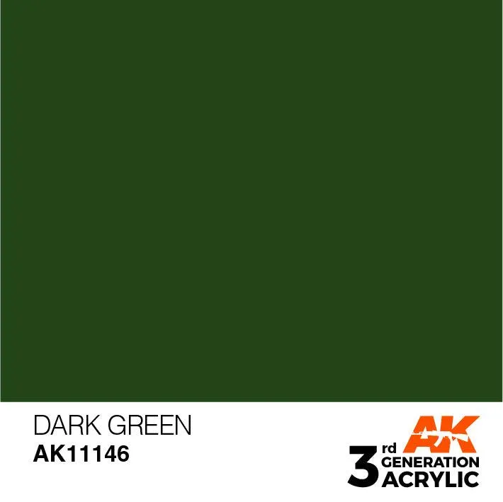 AK Interactive AK11146 3G Dark Green Acrylic Paint 17ml