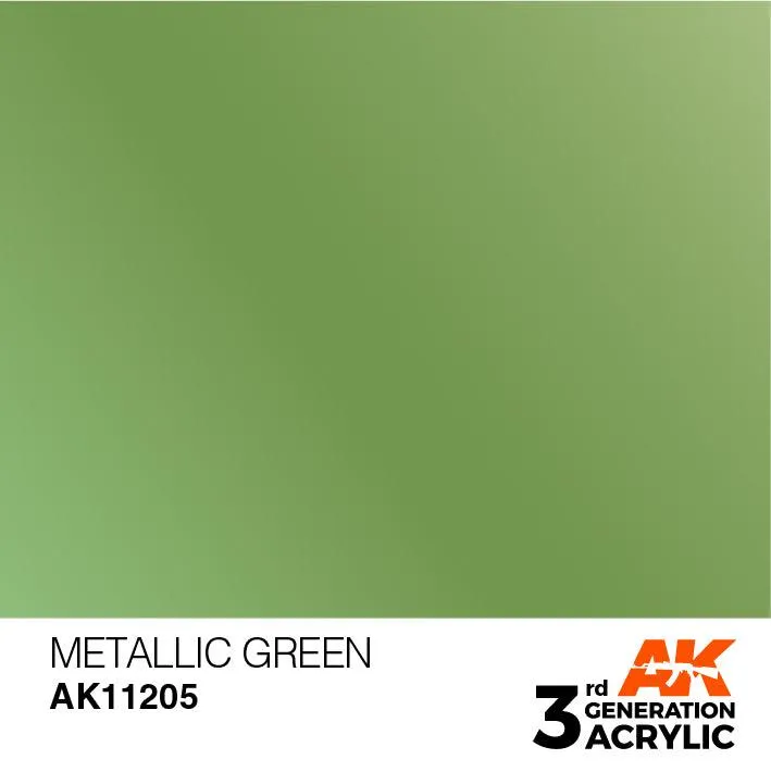 AK Interactive AK11205 3G Metallic Green Acrylic Paint 17ml