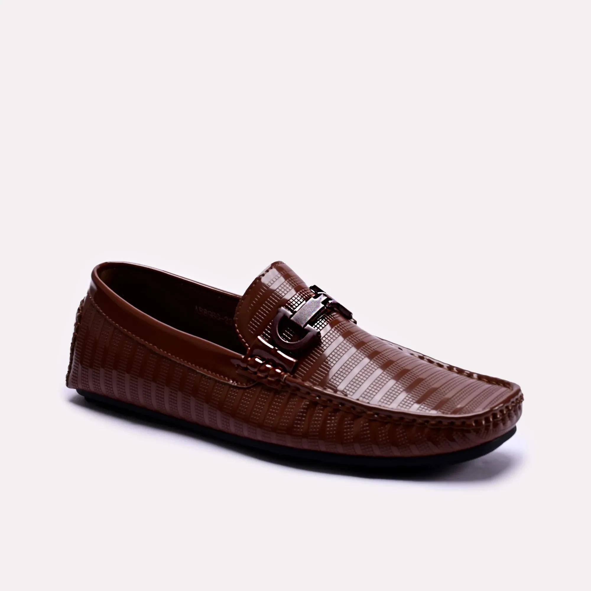 Alvin Brown Striped Loafers 0130795