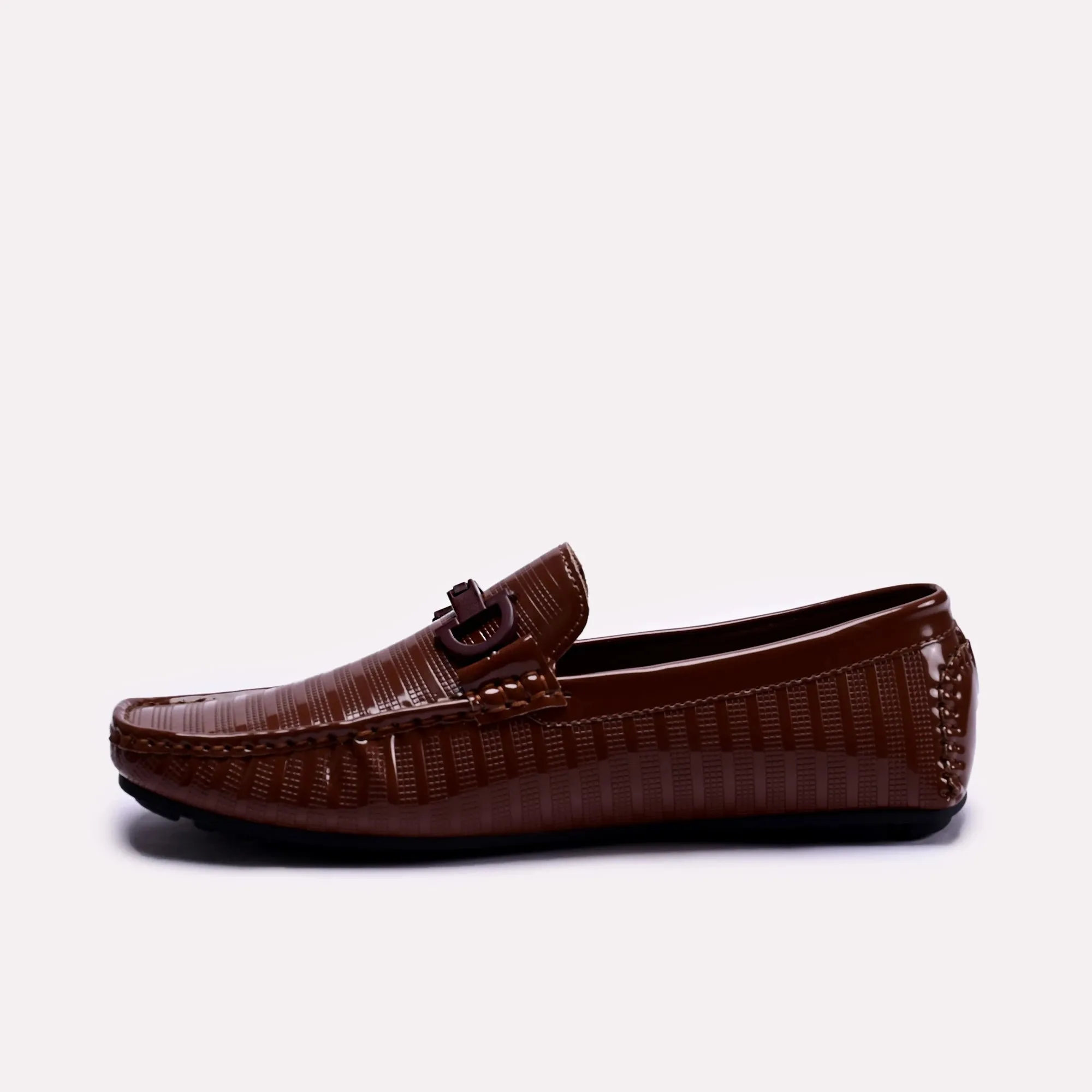 Alvin Brown Striped Loafers 0130795