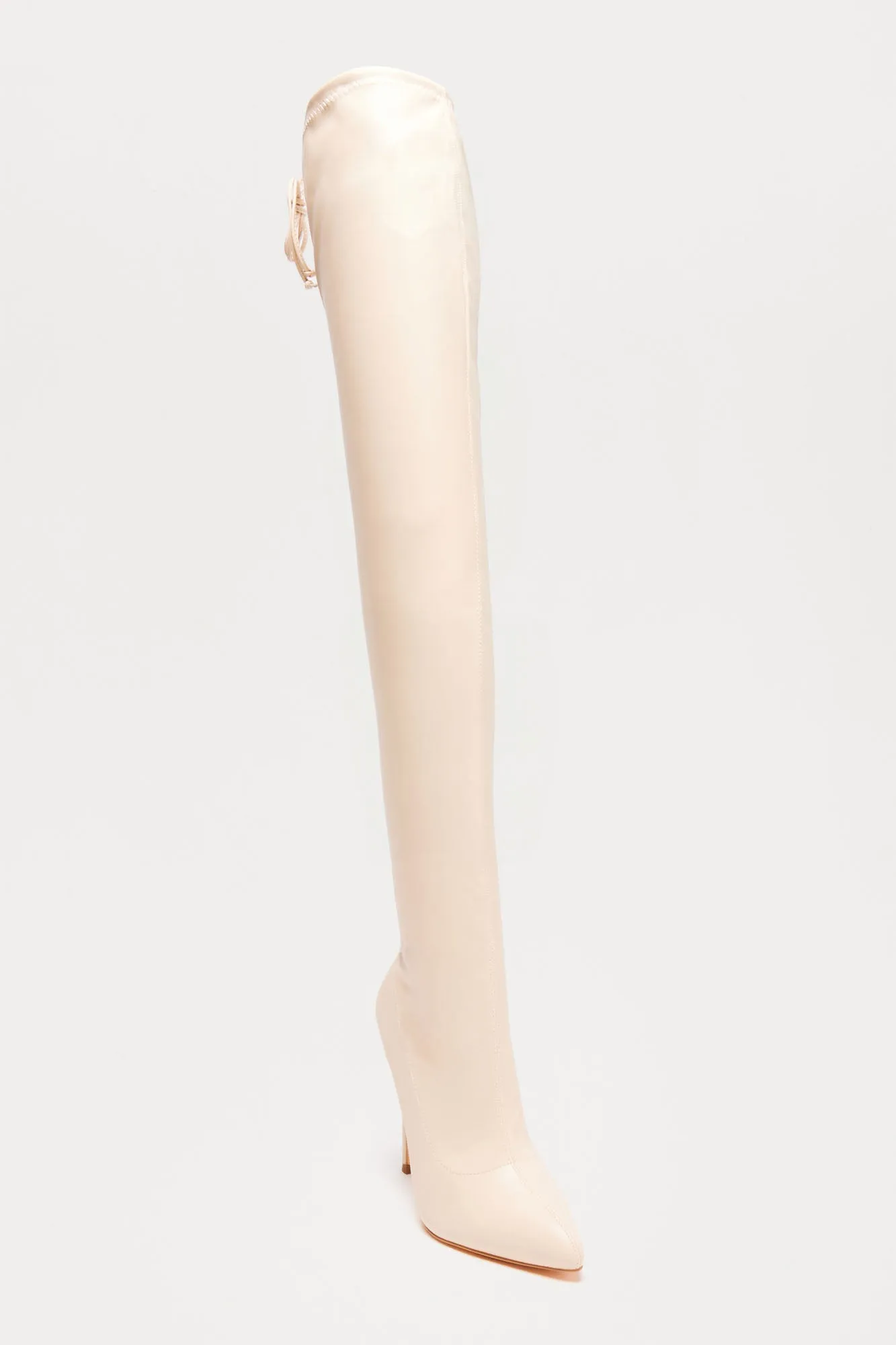 Always Bossy Over The Knee Boots - Cream