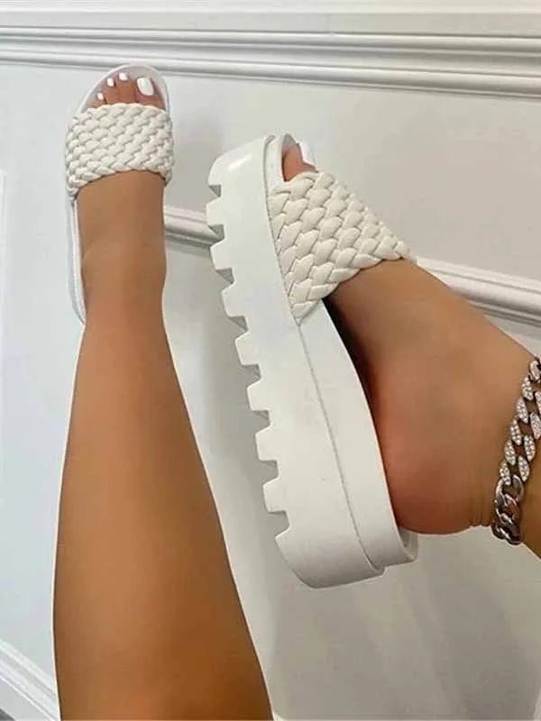 Amozae-Braided Platform Sandals