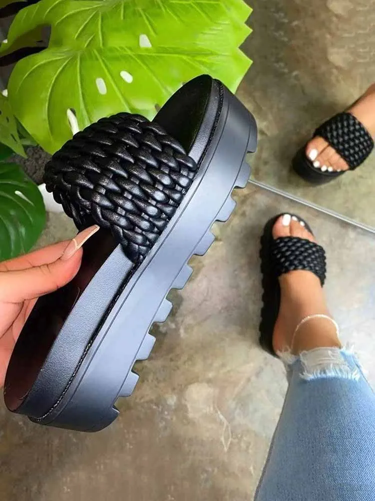 Amozae-Braided Platform Sandals