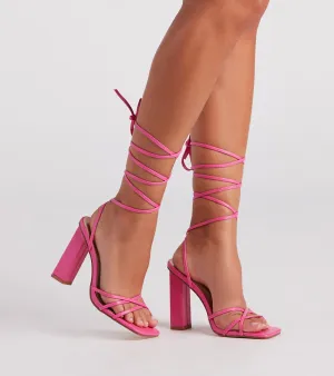 Amozae-Hit Of The Party Lace-Up Heels