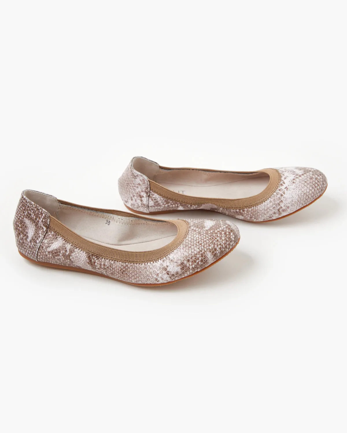 Ava Leather Ballet - Lilac Python