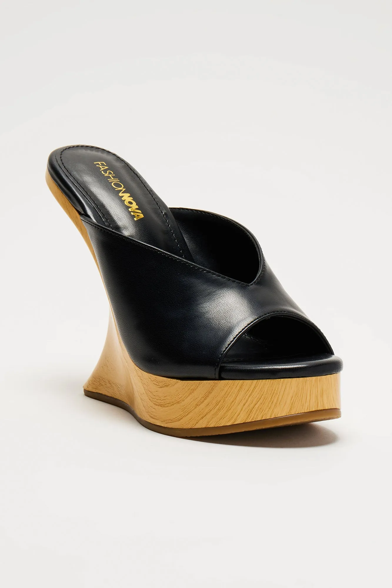 Back In Time Novelty Wedges - Black