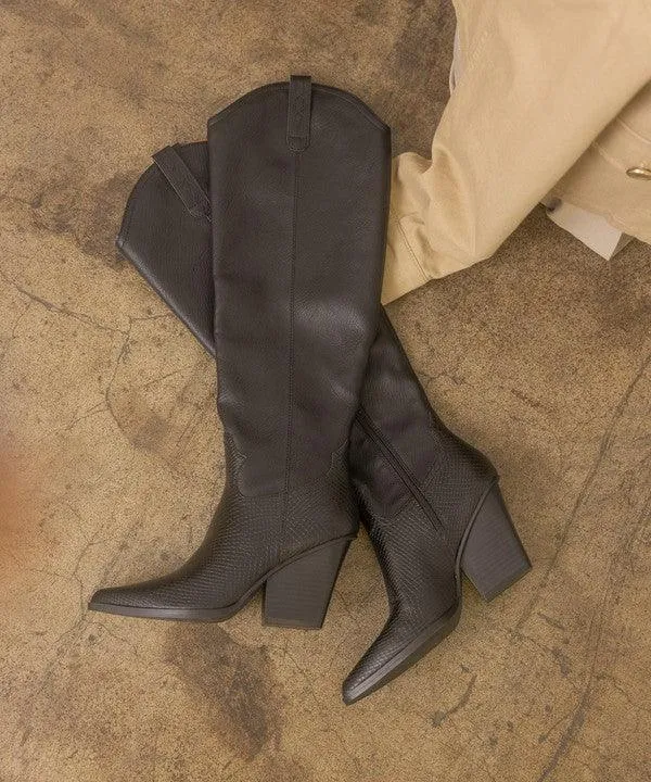 Barcelona Knee High Western Boots