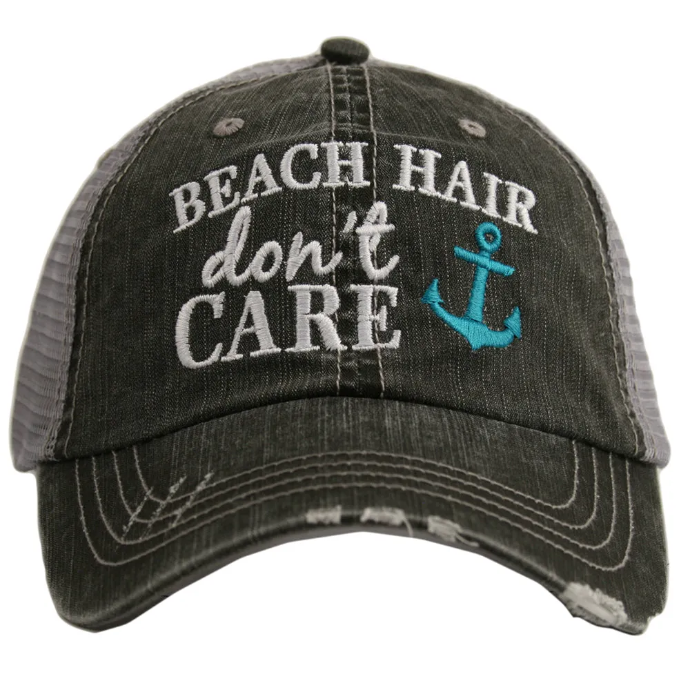 Beach Hair Don't Care with Anchor Wholesale Trucker Hat