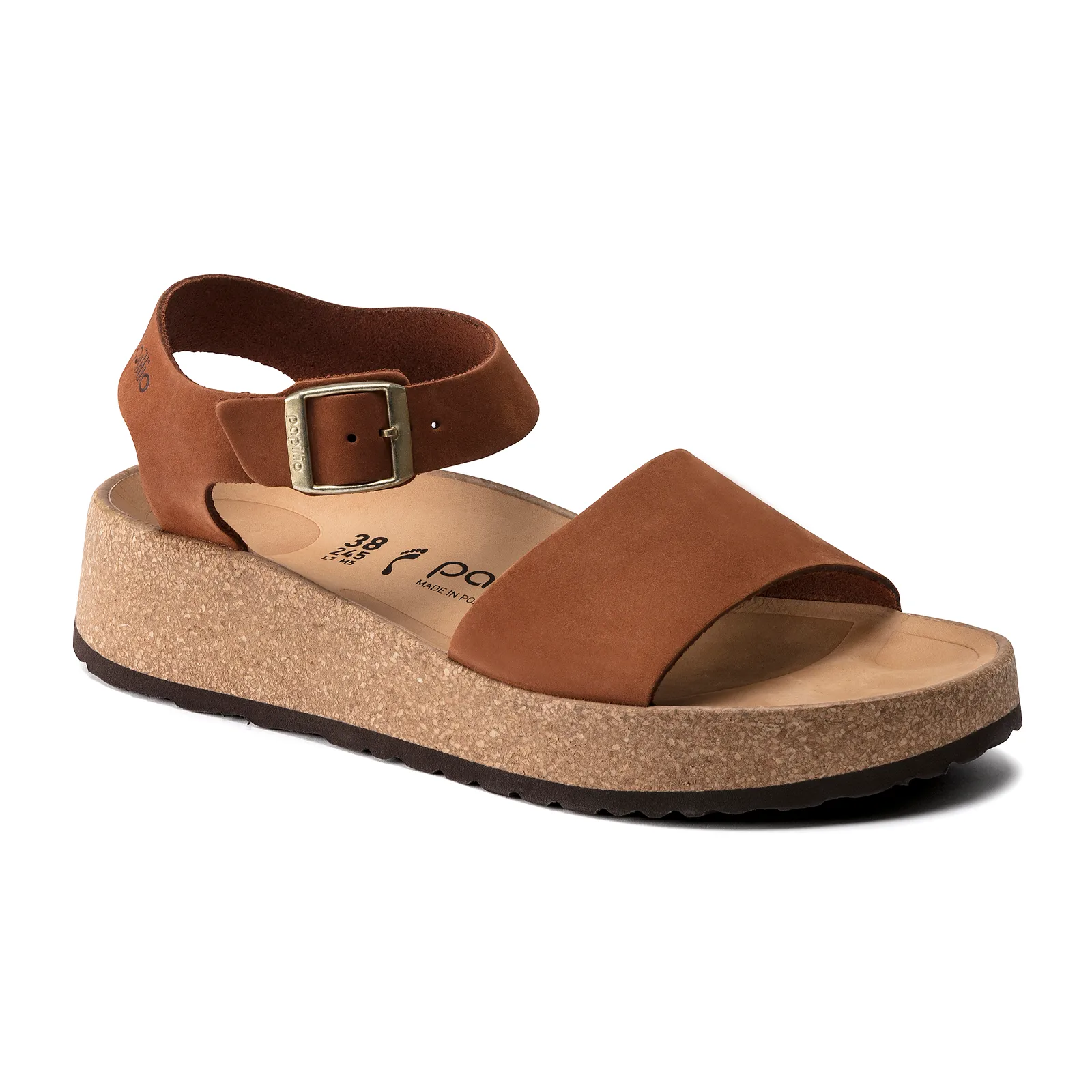 Birkenstock Glenda Wedge Sandal (Women) - Pecan Nubuck