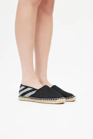 Black & White Knit Espadrille