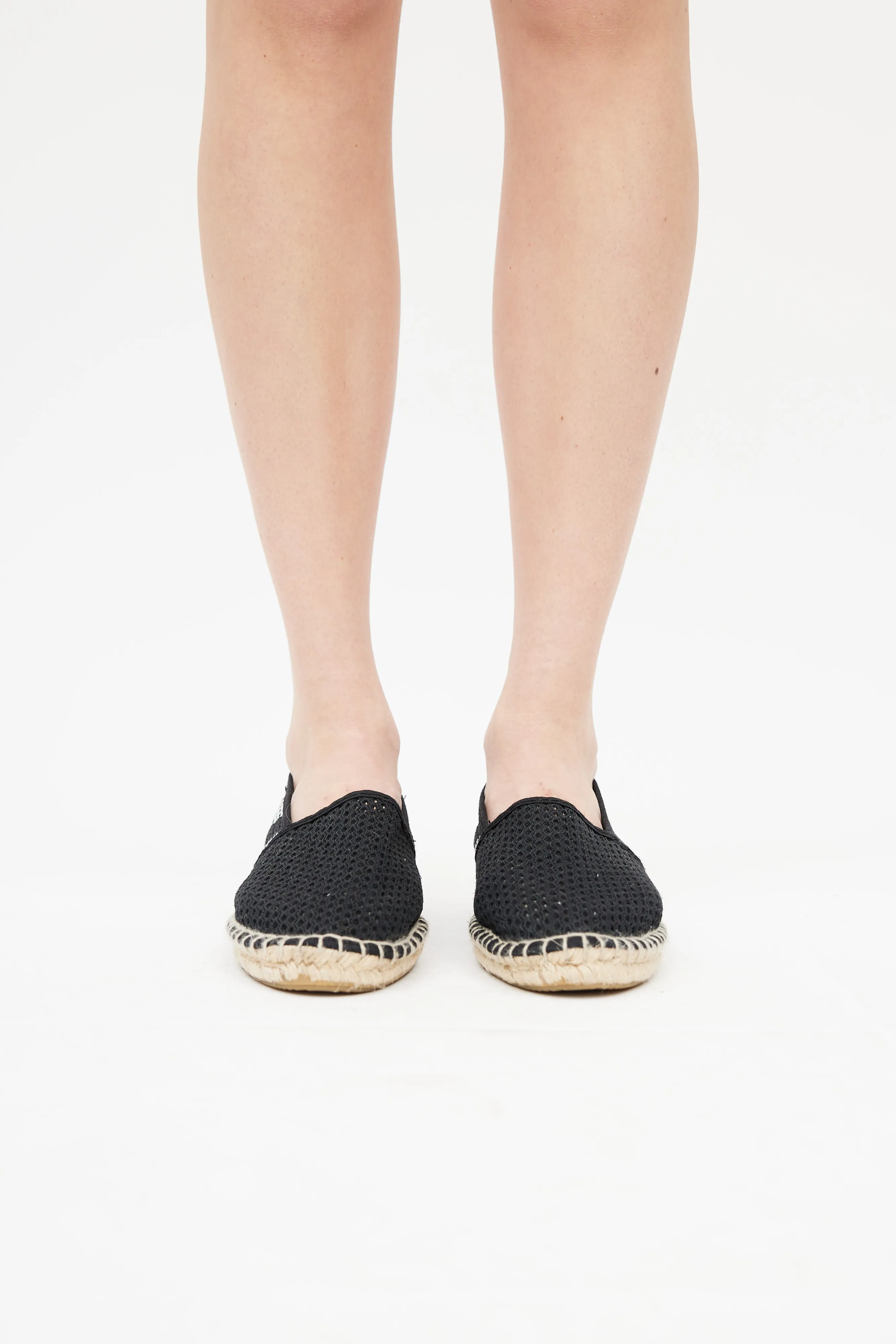 Black & White Knit Espadrille