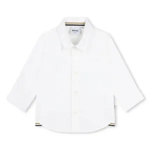 BOSS KIDSWEAR Infant White Oxford Long Sleeve Shirt