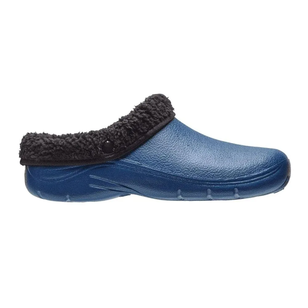 Briers Navy Comfi Fleece Clogs - Size 12