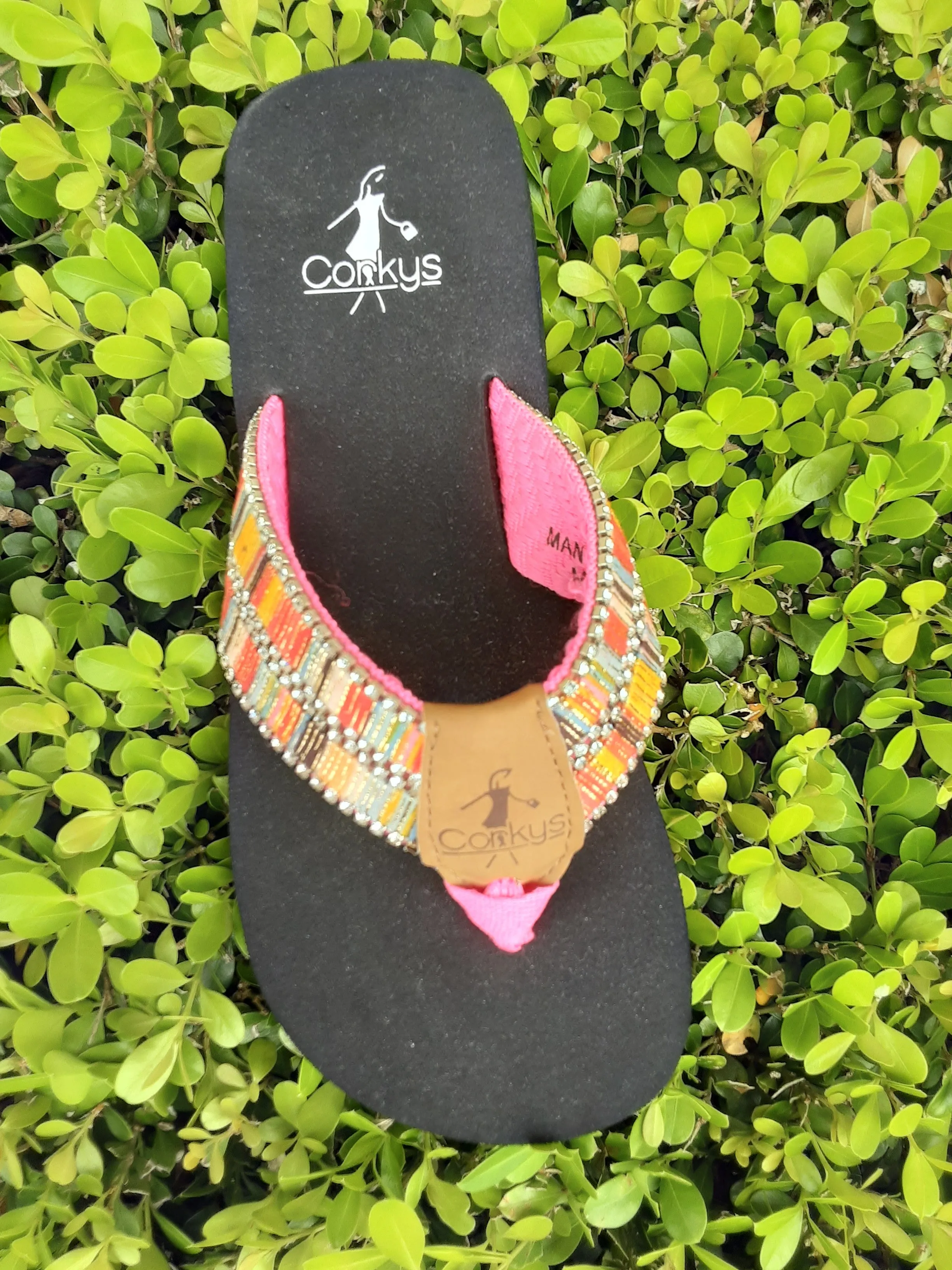 Bright Metallic and Rhinestone Flip Flops | Corkys Kids Dingo