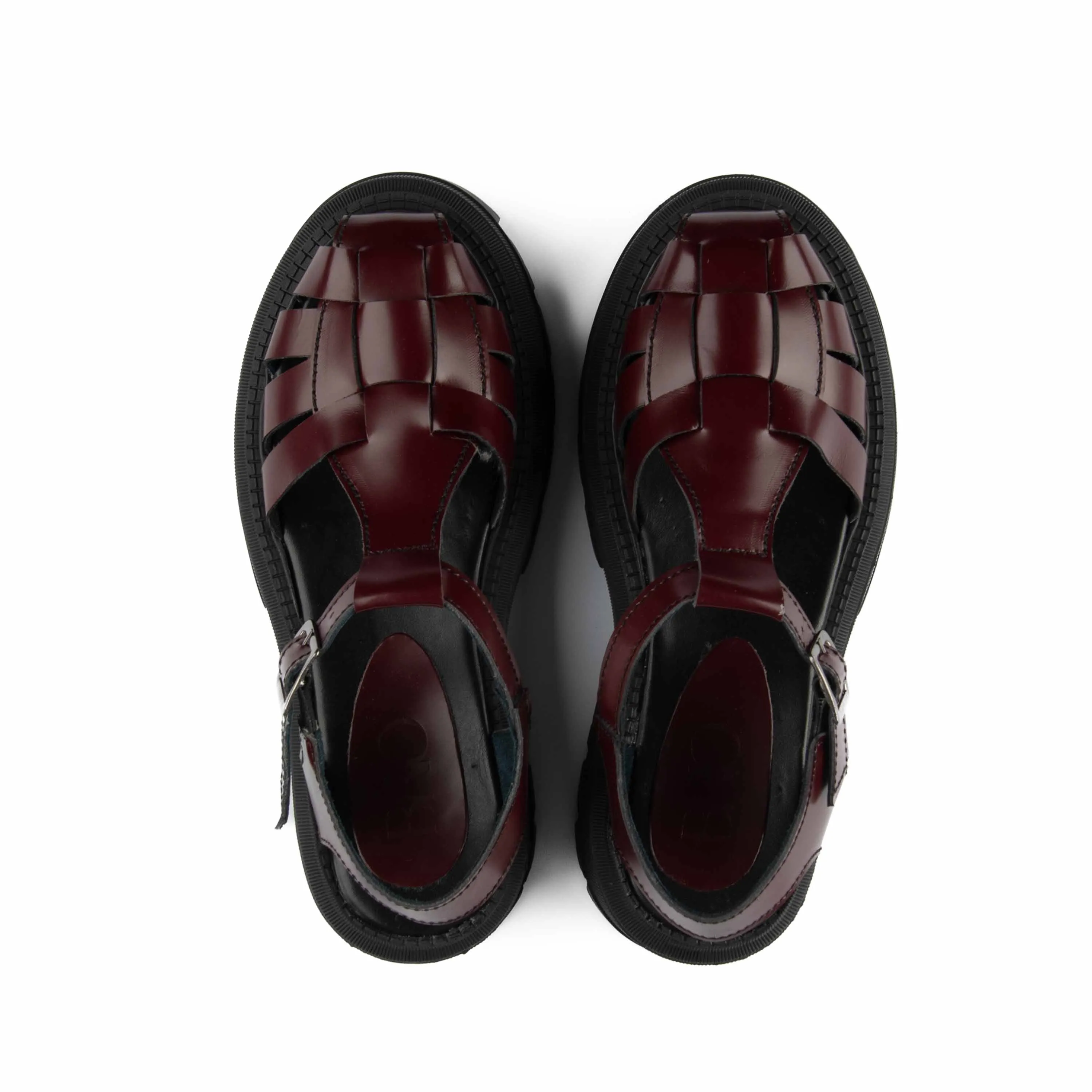 Brio Women's Platform Sandals-Burgundy