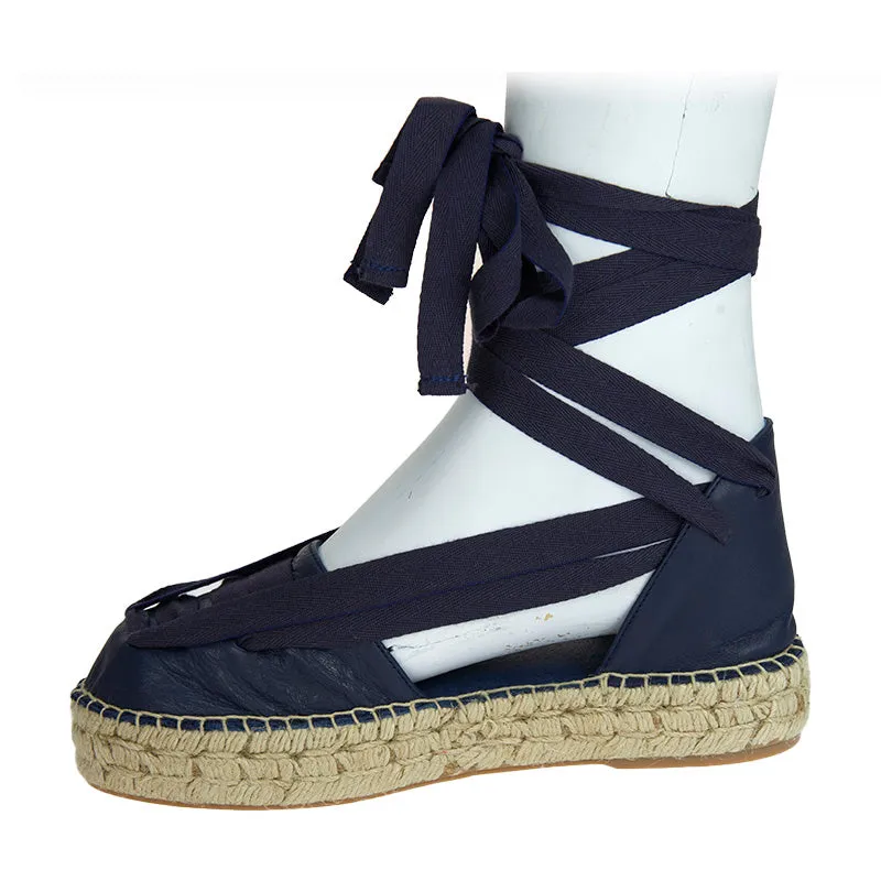 Calvina Midi Espadrille - Navy - Sample 37