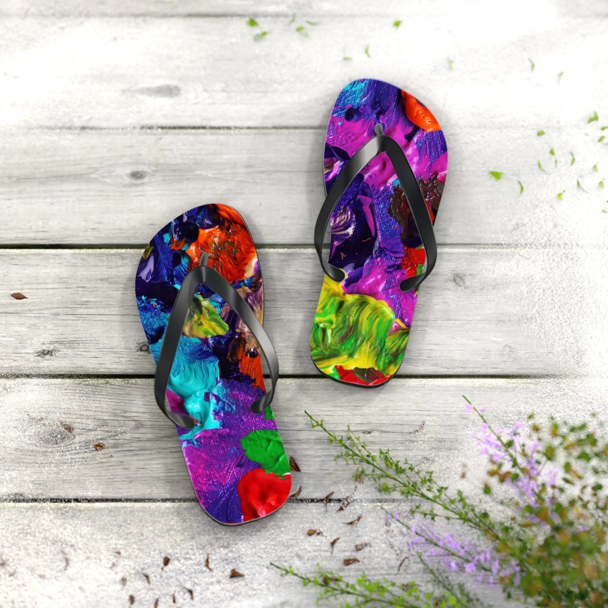 Color Paintings - Inovax Flip Flops