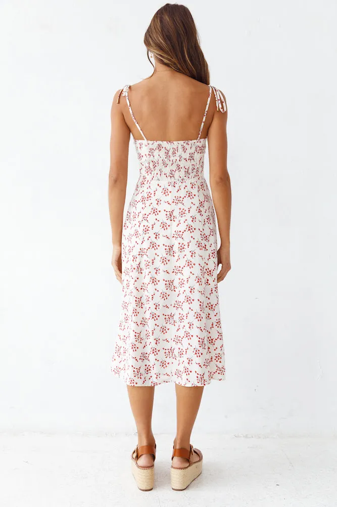 Dame Nature Midi Dress White