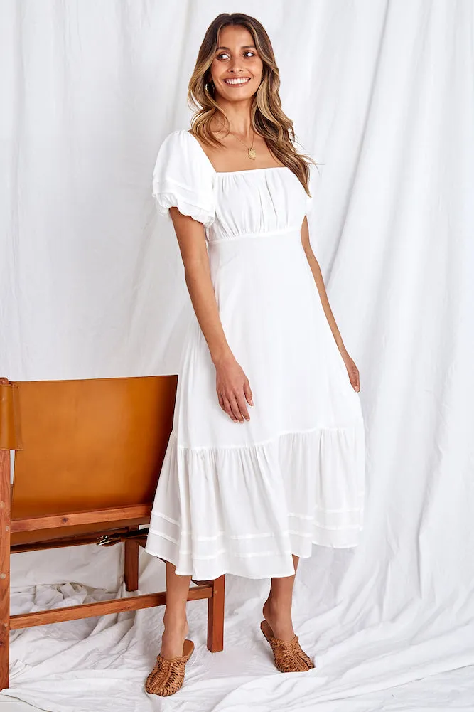 Daughter Of The Sky Midi Dress White