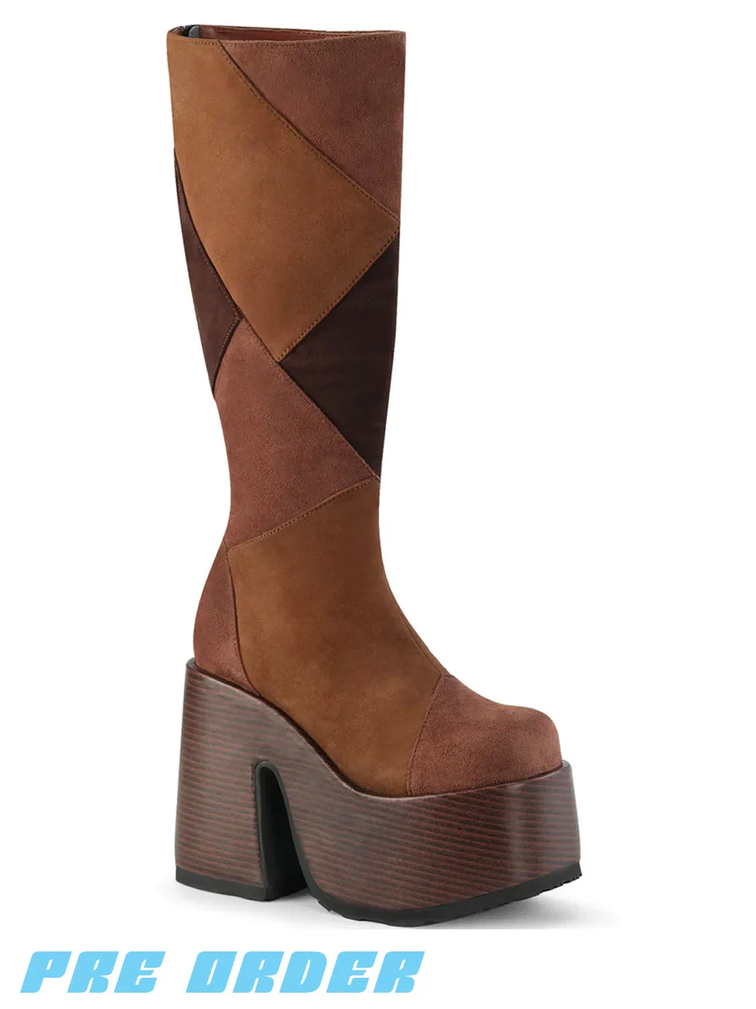 DEMONIA CAMEL-280 - BROWN VEGAN SUEDE ✰ PRE ORDER ✰