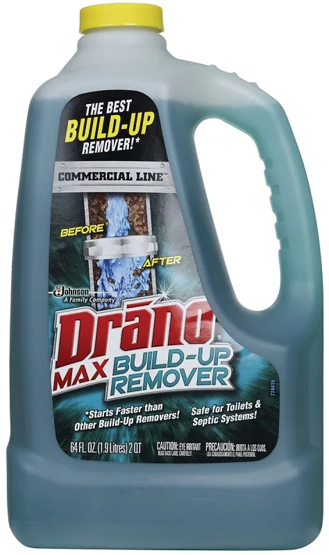 Drano Max Build-Up 00388 Clog Remover, Liquid, Green, Pleasant, 60 oz Bottle :EA: QUANTITY: 1