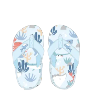 Earth Nymph "Oceanic" Baby Boy Flip Flops