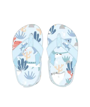 Earth Nymph "Oceanic" Baby Boy Flip Flops