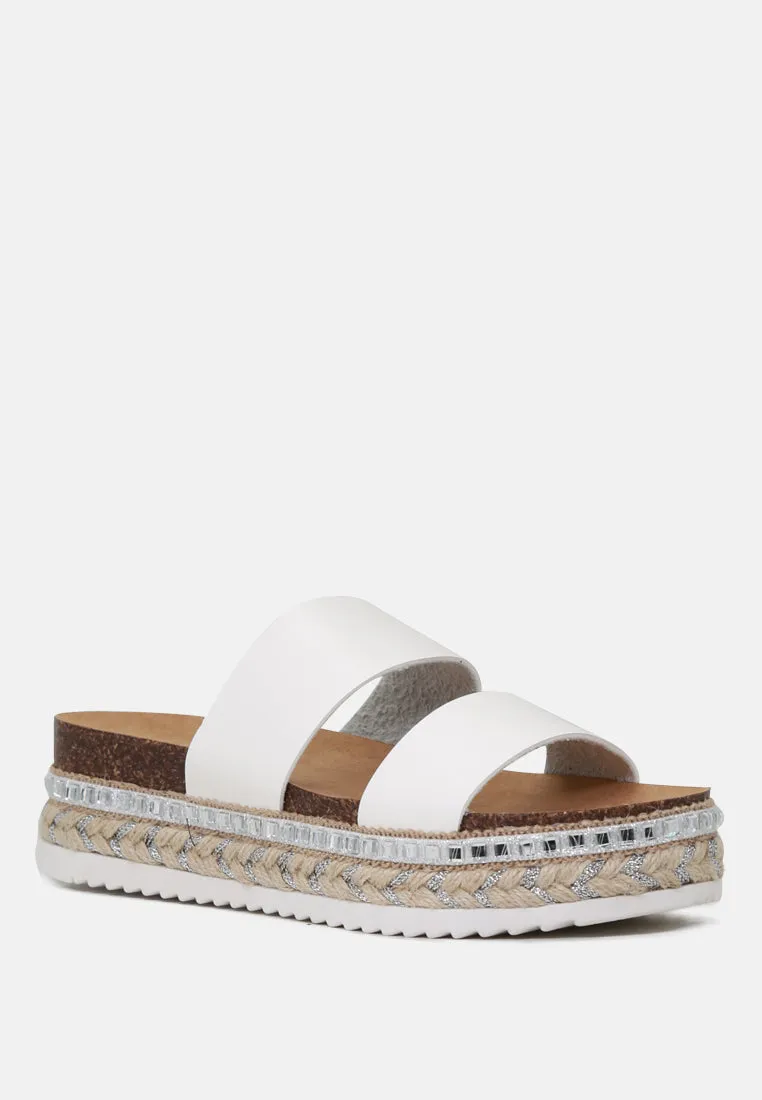 Elsa Double Strap Platform Espadrilles Wedges