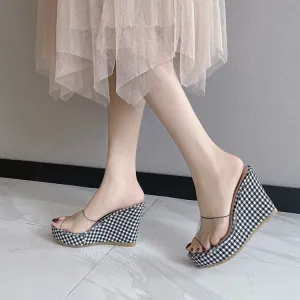 Fashion Ladies Platform Sandals With Wedge Heels