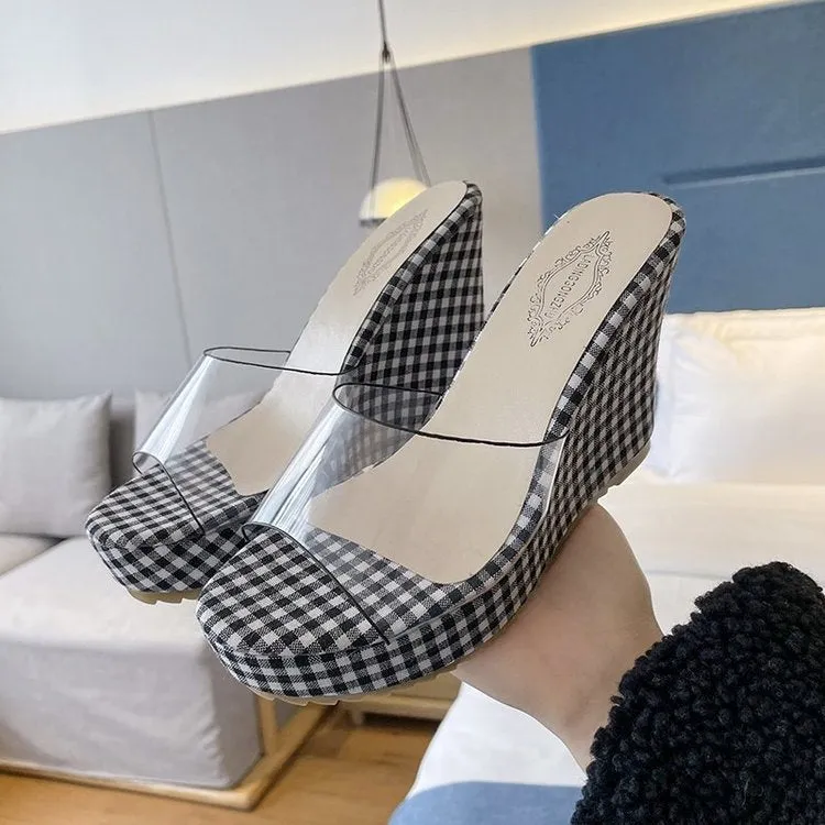 Fashion Ladies Platform Sandals With Wedge Heels