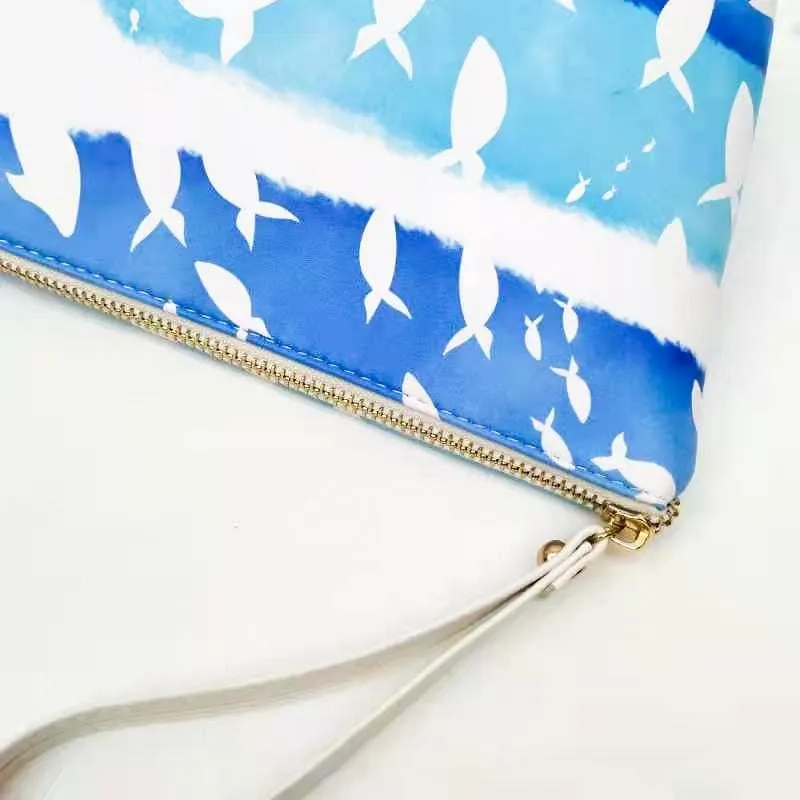 FINAL SALE -  School of Fish Storehouse Flats Carrying Wristlet Bag