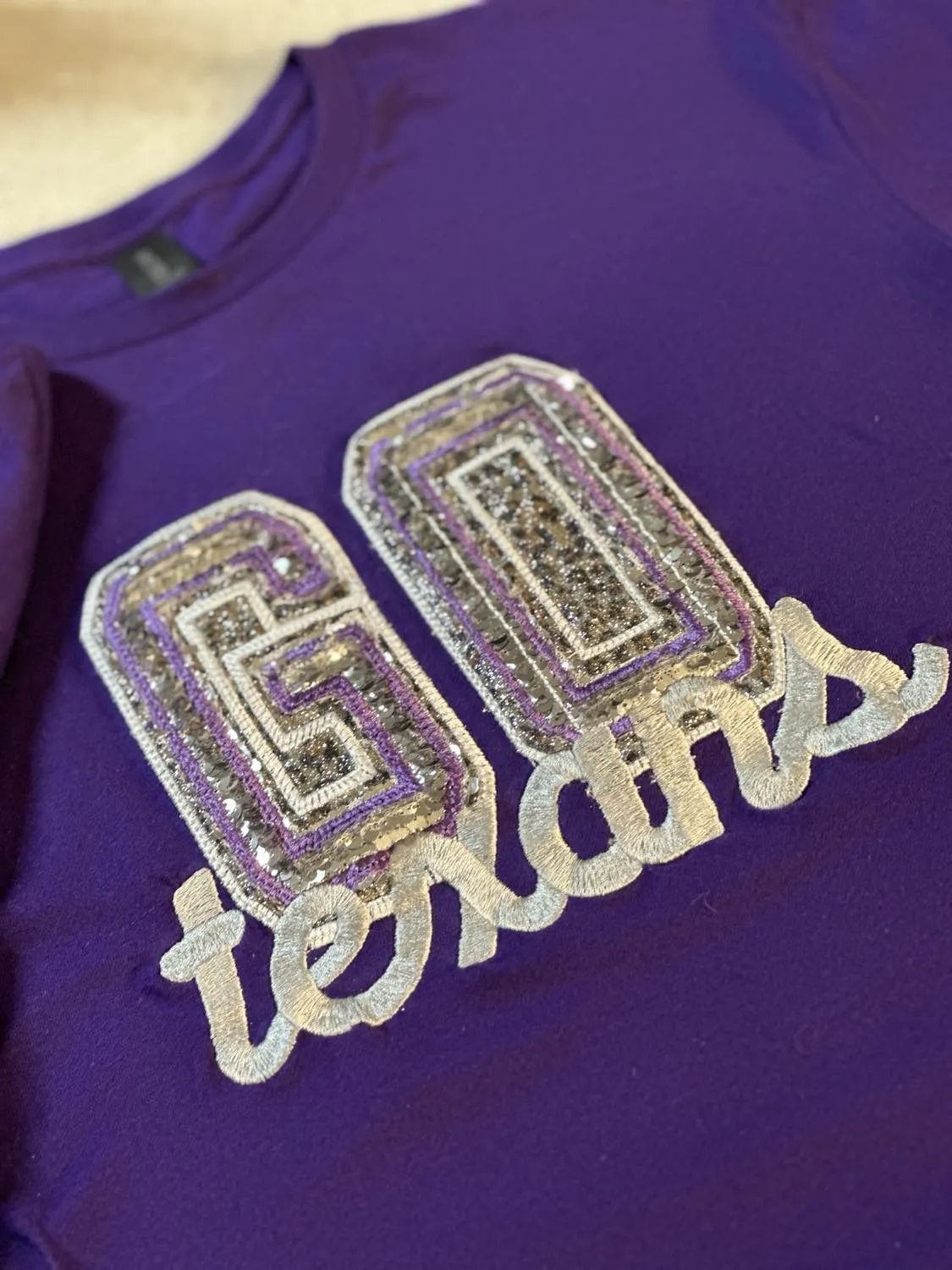 GO TEAM Custom Sparkle ADULT T Shirt