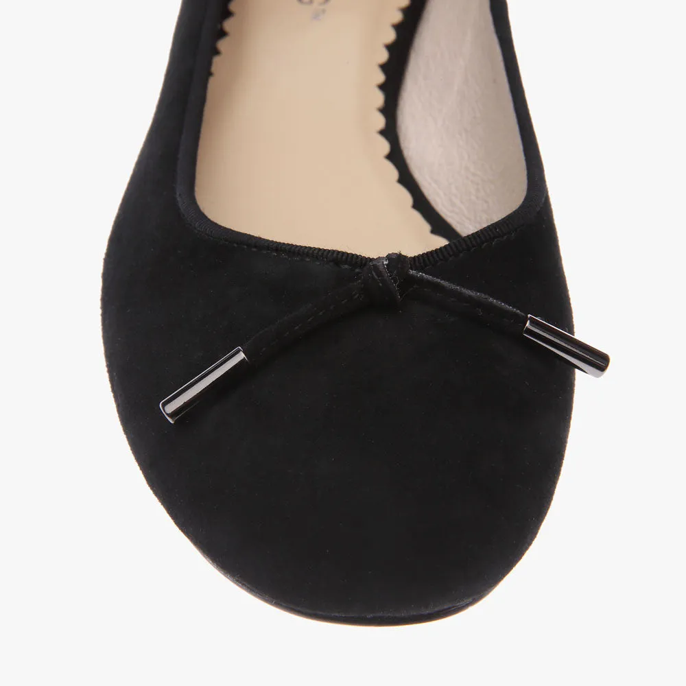 Grace Black Suede Ballet Flat