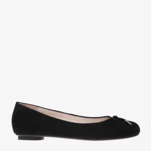 Grace Black Suede Ballet Flat