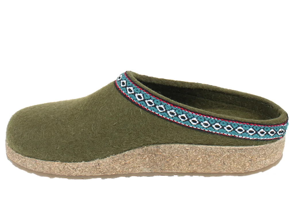 Haflinger Clogs Grizzly Franzl Olive