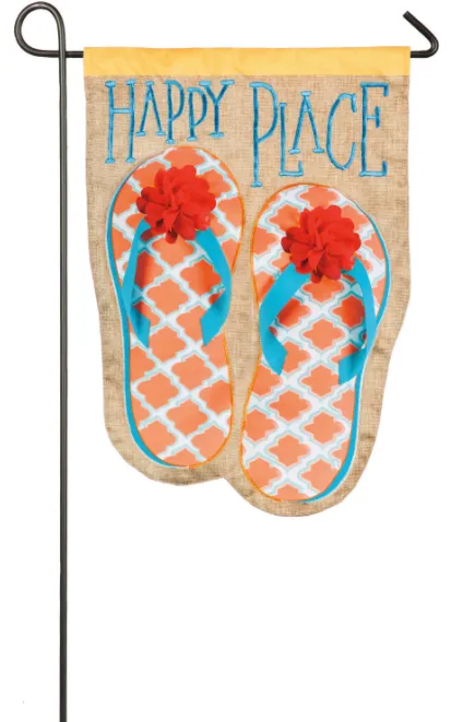 Happy Place Flip Flops Flag