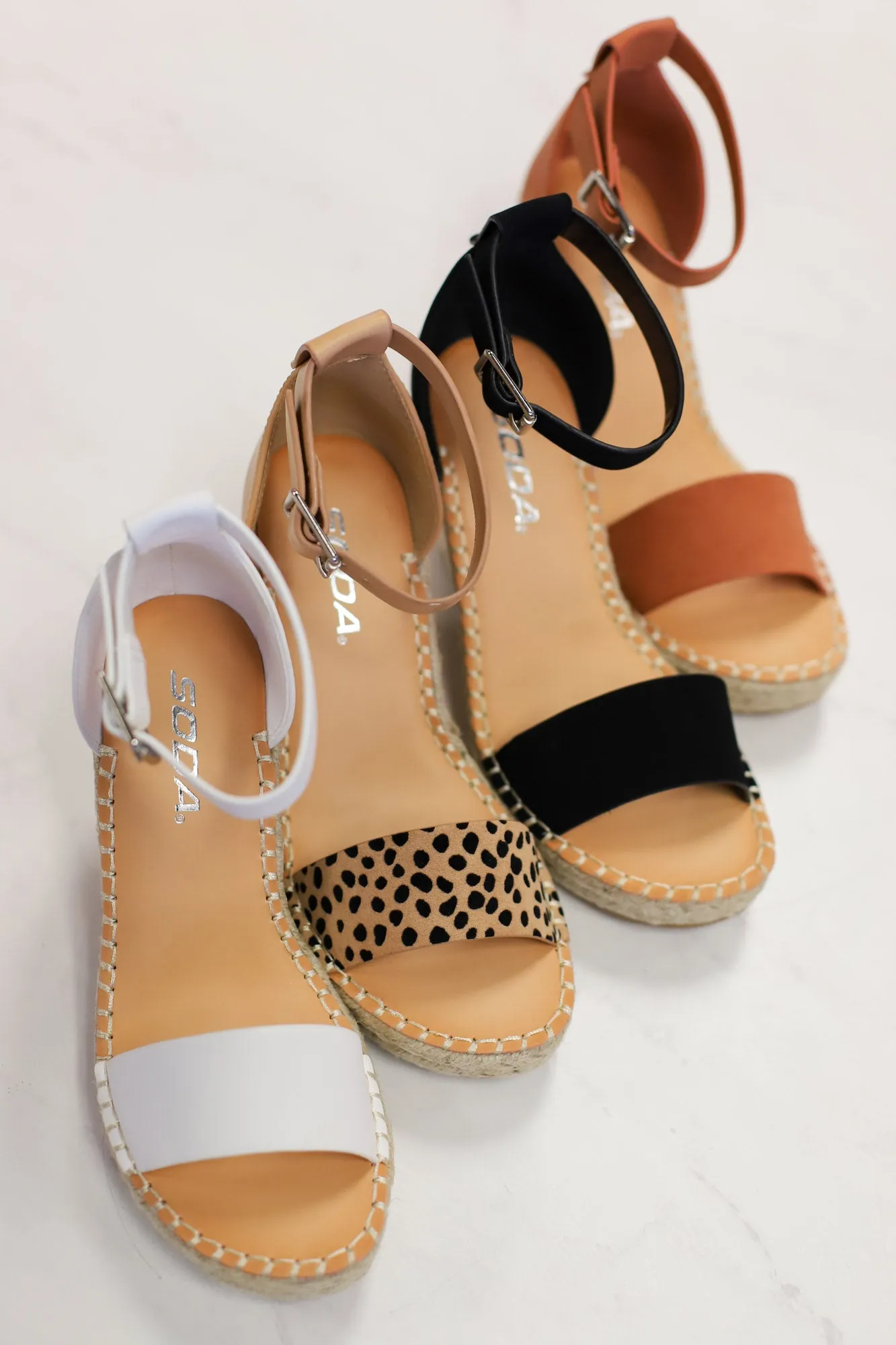 Hazel Espadrille Wedges: Black