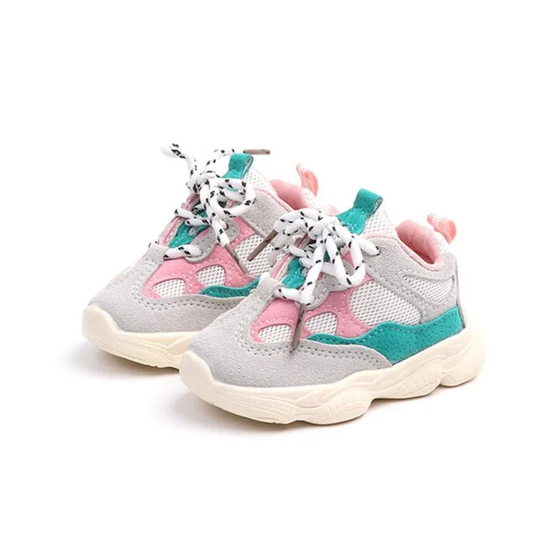 Infant Casual Running Shoes Sneaker Green Pink