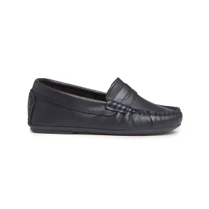 Leather Penny Loafers in Navy by childrenchic