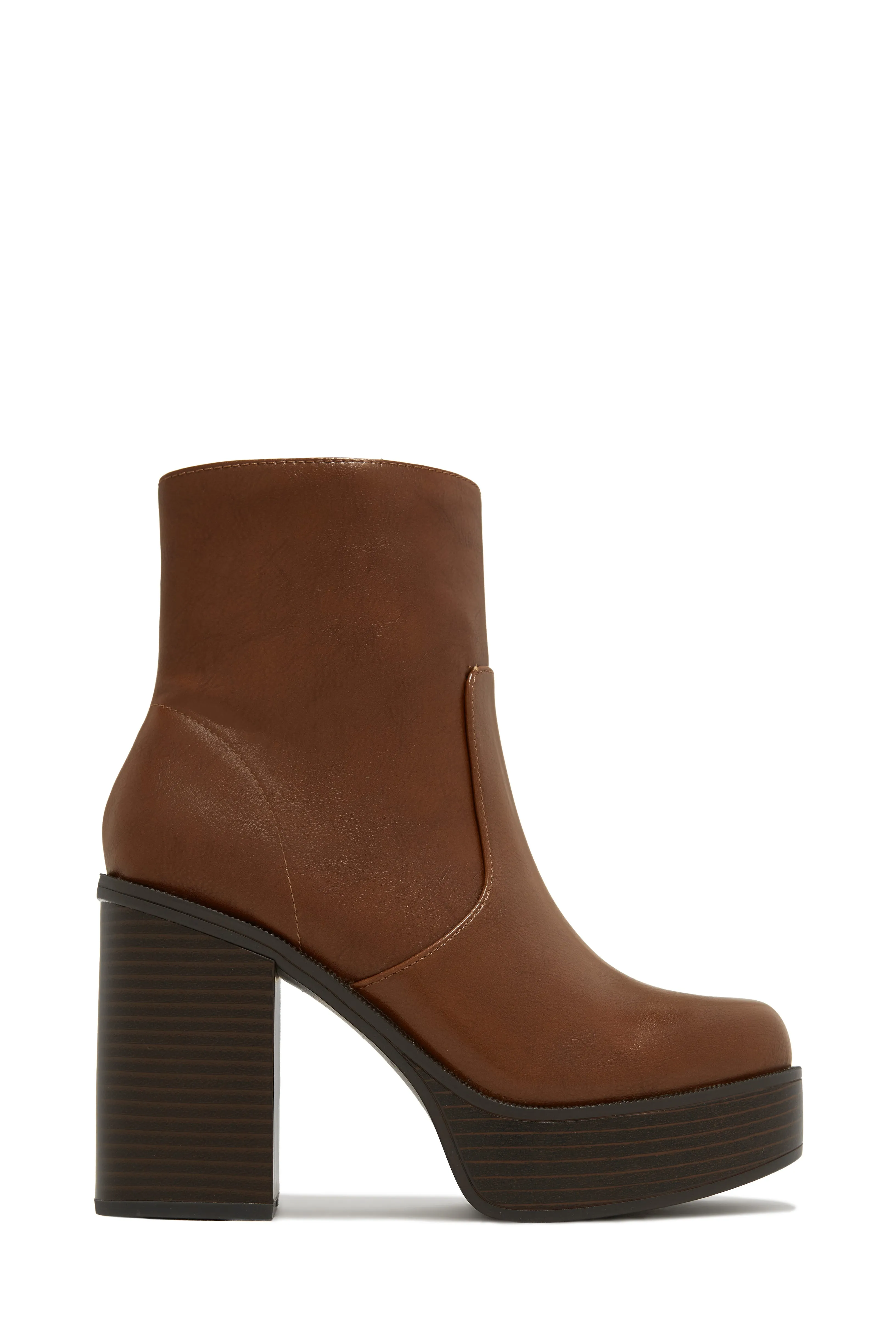 Marianna Block Heel Ankle Boots - Bone