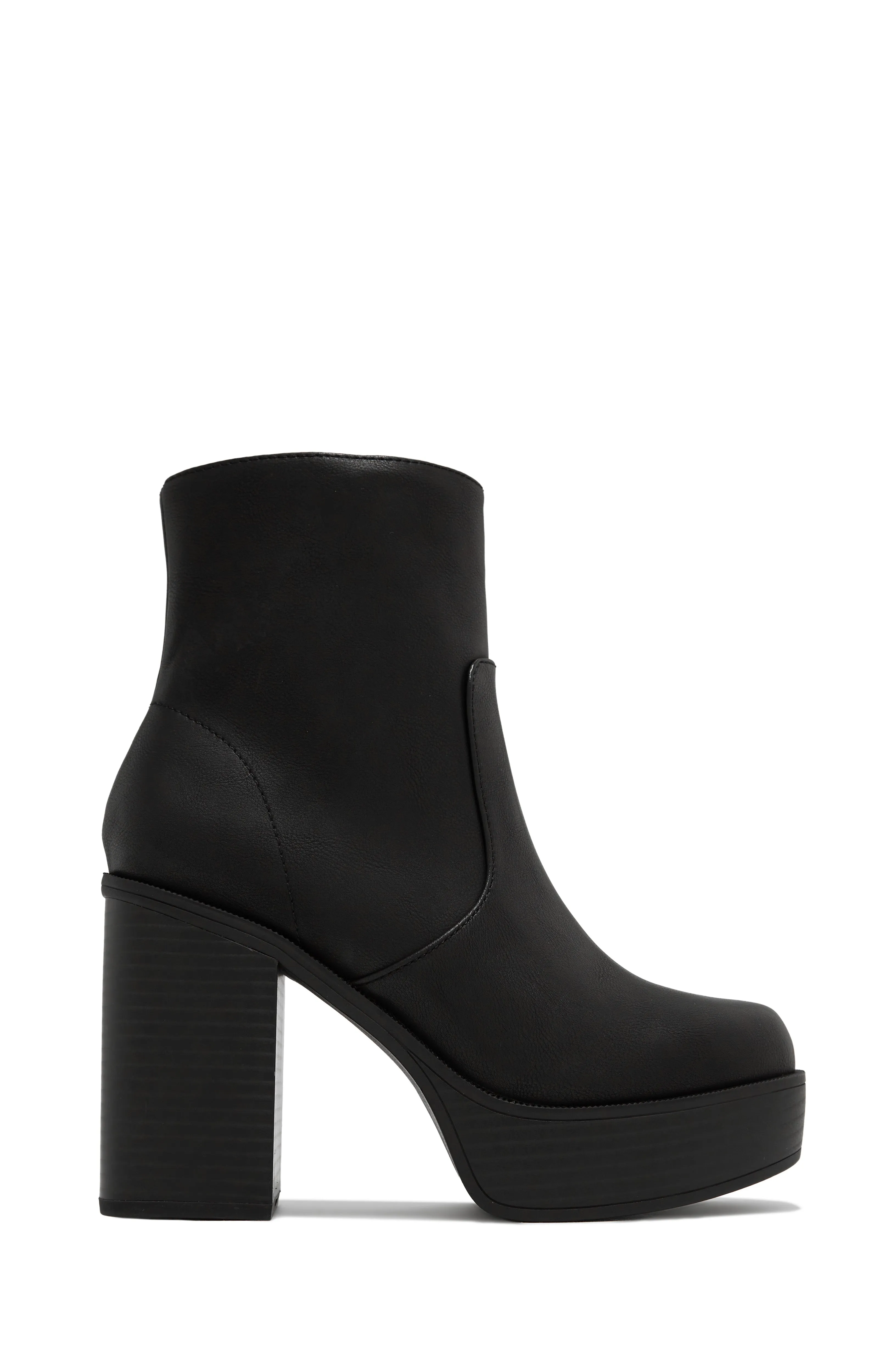 Marianna Block Heel Ankle Boots - Bone