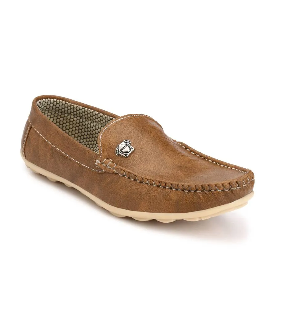 Men Tan Synthetic Loafer