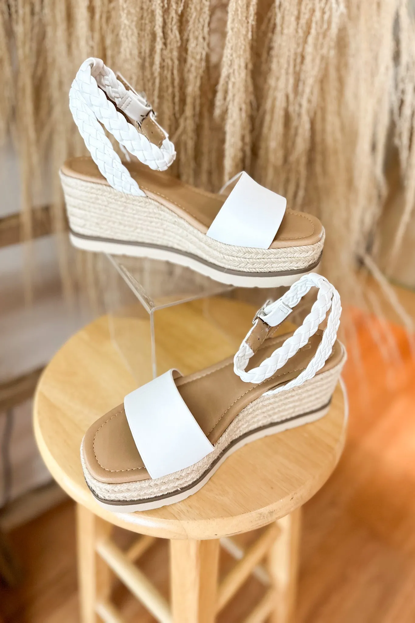 Out and About Wedges In White