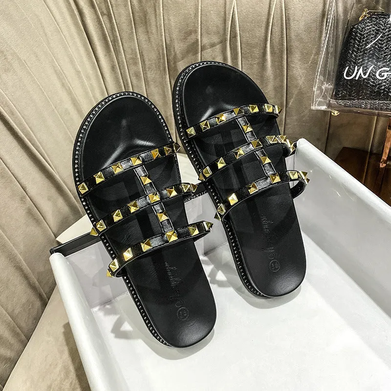 Owlkay Platform Stud Sandals